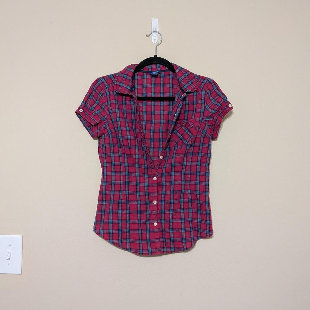 Bella Swan Core American Eagle Outfitters Red And Blue Plaid Button Up